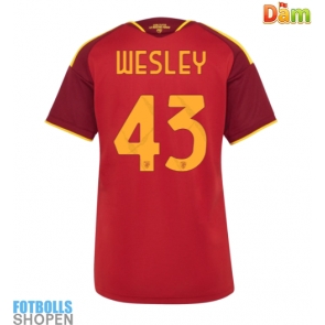 Billiga AS Roma Wesley Franca #43 Hemmatröja Dam 2026-27 Kortärmad